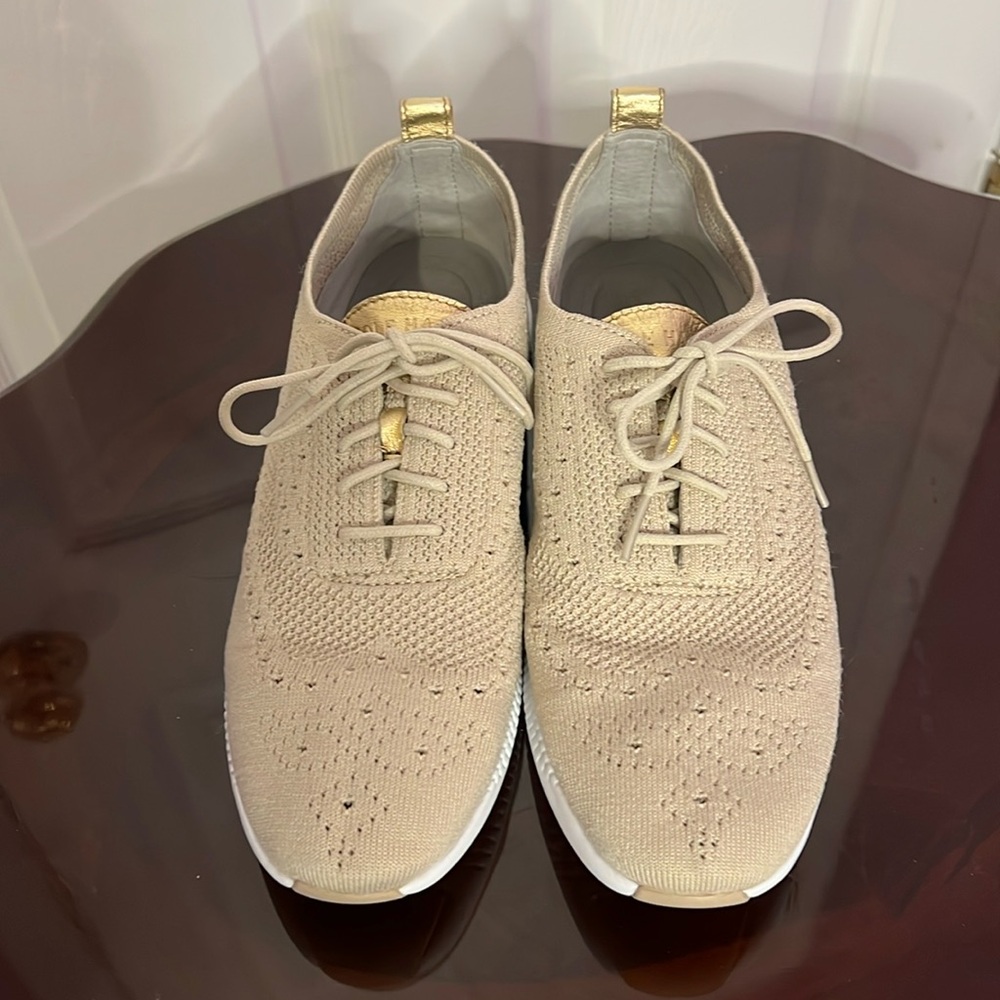 Cole Haan Zerogrand Wingtip Oxford Rye Stitchlite Sneakers - optic white